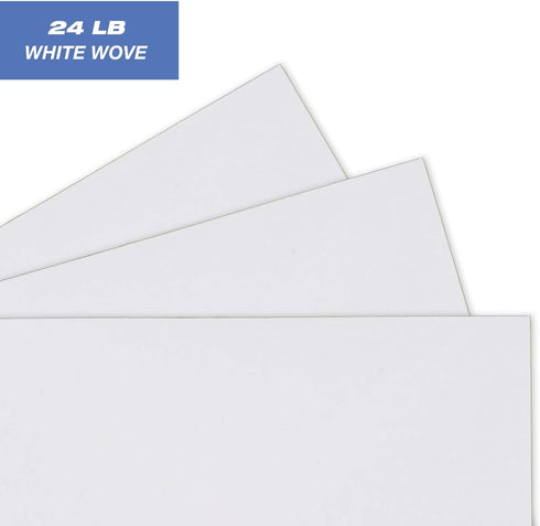Mead A2 Invitation Envelopes, 4-3/8" x 5-3/4", Gummed Closure, White Woven Premium 24-lb Paper, 100 Count (CO198)