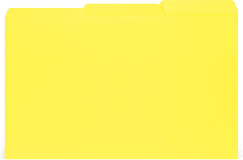 The File King Yellow File Folder - Legal Size | Box of 100 | 1/3 Cut Top Tab for Easy Paper Storage | Made in America