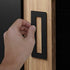 HRX STQ Sliding Aluminium Barn Door Handle, Self-Adhesive Edge for Pocket Closet Doors - Screwlesss, Peel and Stick, Complete Kit - 2 Pack - Black by HRX Glass