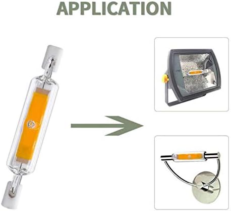 78 mm/3.1 R7S Bulb (2 Pack) 110V 10W 3000K T3 Bulb 100W Bulb in LED Warm White J Type Halogen Replacement Halogen