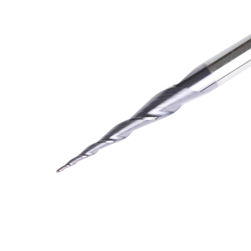 5Pcs 1/8 inch 0.25MM (0.5MM 3D SpeTool Tapered Ball Nose Carving End Mill Shank Radius Diameter) Tips Woodworking Tool