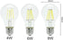 A19 4W Dimmable LED Edison Bulbs A60 E26/E27 Base LED Filament Bulbs for Bathroom Kitchen Living Room,4 Watts(40W Equivalent),Daylight White 6500K,Clear Glass,4 Pack by K JINGKELAI