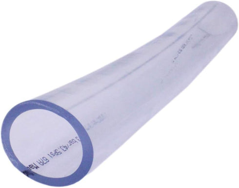 Duda Energy Clear Vinyl PVC Tubing, 1-1/4" ID, 1 Foot Length, Flexible 63A Hardness