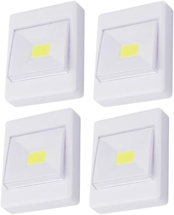 ARTIBETTER Battery Powered Led Cabinet Lights 4Pcs Soft Eye-Safe Cob Lighting for