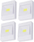 ARTIBETTER Battery Powered Led Cabinet Lights 4Pcs Soft Eye-Safe Cob Lighting for
