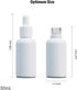 Pack of 12 (1oz) Empty Glass Dropper Bottles, White Coated with Funnels, 30ml Eye Dropper Bottles for Essential Oils,