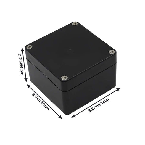 LeMotech IP65 Waterproof Junction Box Dustproof ABS Plastic Electrical Enclosure for Electronic Black 3.29x 3.19x 2.2