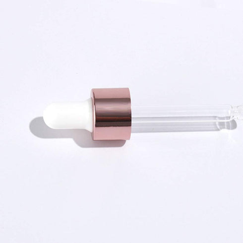 100ml/3.4oz Frosted Glass Dropper Bottles, 2 Pack Essential Oil and Perfume Sample Containers with Rose Gold Lids