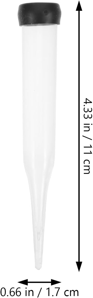 EXCEART 50Pcs 4.33In Flower Stem Water Tubes with Lids | Floral Arrangement Supplies for Fresh Roses | Plastic Vials