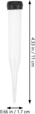 EXCEART 50Pcs 4.33In Flower Stem Water Tubes with Lids | Floral Arrangement Supplies for Fresh Roses | Plastic Vials