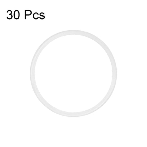 uxcell Silicone O-Rings, VMQ Seal Gasket for Compressor Valves Pipe Repair, 26mm OD, 23mm ID, 1.5mm Width, White, Pack