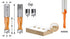 Amana Tool - 305005 Carbide Tipped Brad Pt. Boring Bit L/H 5mm Dia x 57mm Long x 10mm Sh