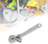 Silver Open End Wrench, Steel 2.5inch Adjustable Spanner for Repairing, Mini Hand Tools, Keychain Accessories
