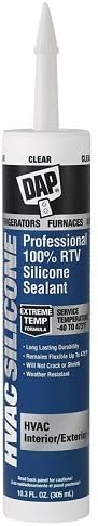 DAP 08011 80119 HVAC Professional 100% Rtv Silicone Sealant, 10.3 Fl-Oz, Clear