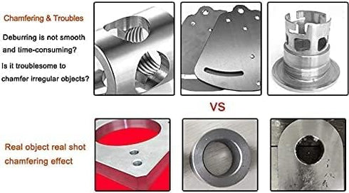 10PC Turning Carbide Indexable Inserts for Mini Pneumatic Chamfering Machine, Tungsten Steel Tool