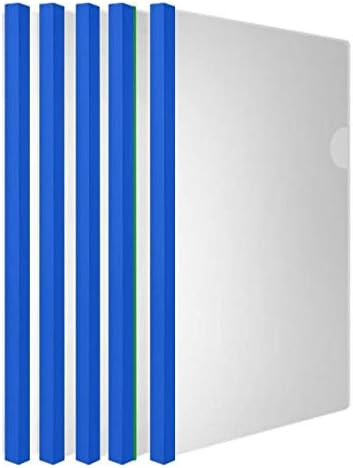 Plastic File Folder 10mm Sliding Bar Report Covers, 10 Pcs, 40 Sheet Capacity for A4 Size Paper