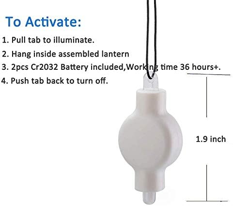 36 Hours(Pack 12,Warm Paper Lantern Lights Battery Operated Hanging LED Lights Super Bright Easy Use Decorative