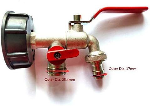 Coarse Thread IBC Water Tank S60X6 - 3/4" Hose & Range of Tap Outlet Fitting Connector Adapter