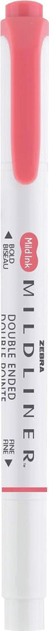 Zebra Pen Mildliner Double-Ended Highlighter Marker Set, 12-Pack, Broad & Fine Point Tips, No Bleed Mild Red