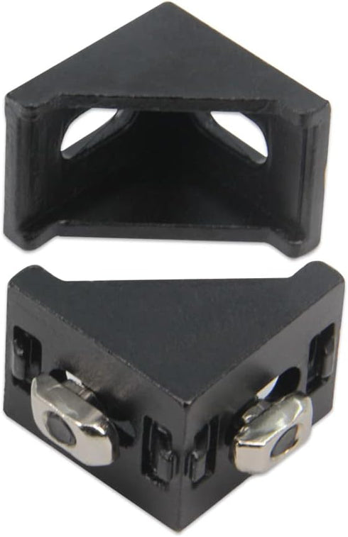 Zeberoxyz 10PCS 4040 Corner Bracket Black Right Angle with M6 Screws for Aluminum Extrusion