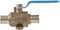 SharkBite 3/4 Inch Crimp Ball Valve, Brass Plumbing Fitting with Mounting Tabs and Drain, PEX Pipe, PE-RT, UC24616Z