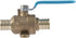SharkBite 3/4 Inch Crimp Ball Valve, Brass Plumbing Fitting with Mounting Tabs and Drain, PEX Pipe, PE-RT, UC24616Z