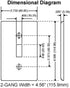 Leviton 80714-I 1-Gang No Device Blank Wallplate, Standard Size, Thermoplastic Nylon, Ivory