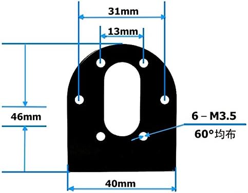Black 37mm DC Gear Motors Mounting Bracket - Iron Anti-Rust Gearbox L-Shape Fixed Seat