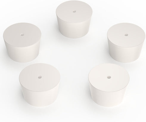 stonylab Solid Rubber Stoppers, 5-Pack 10# Air-Tight Control Tapered Lab Seal Stoppers