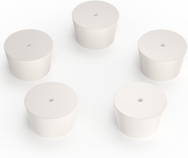 stonylab Solid Rubber Stoppers, 5-Pack 10# Air-Tight Control Tapered Lab Seal Stoppers