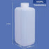 16.9oz/2 Pcs Plastic Lab Chemical Reagent Bottles, Square Sample Storage Container, Chemical Container Bottle with Inner Ring Cover, Narrow Mouth Sample Sealing Storage Bottles (Translucent)