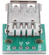 Walfront 10Pcs USB Type A Female Board, 2.54mm Pitch Connector, 4 Pins DIP Socket Board