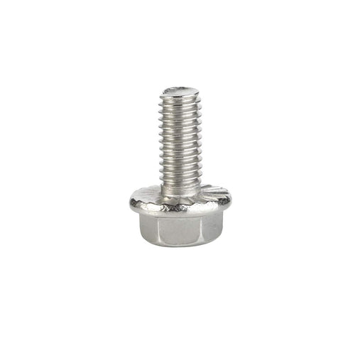M8 x 10mm Flanged Hex Head Bolts - Stainless Steel 304, DIN 6921, 20 PCS