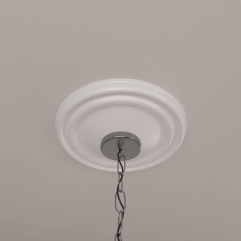 Ekena Millwork CM12RE Reece Ceiling Medallion, 12"OD x 1 3/4"P, Factory Primed (Fits Canopies up to 2 3/8")