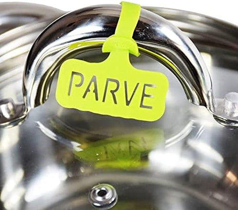 6 2 2 2 Kosher Labels Chalabi - Dairy Blue, Basari Meat Red and Parve Parave Green. Jewish Home Pantry Signs. Oven