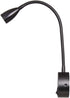 3W 3000K,Black Gooseneck LED Picture Lamp Fixture Wall Light Bedside Reading Light with On/Off Switch Flexible Pipe