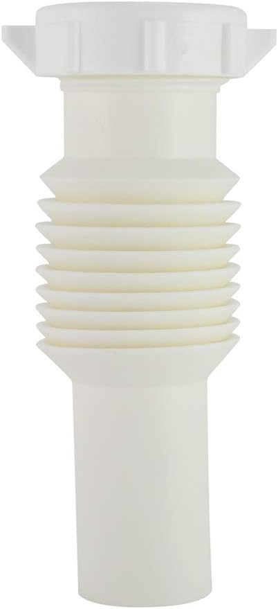 Plumb Pak PP812-5 White Flex 'N Fix Extension Tube, 1-1/4" x 9", 9" Inlet