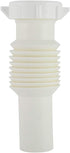 Plumb Pak PP812-5 White Flex 'N Fix Extension Tube, 1-1/4" x 9", 9" Inlet
