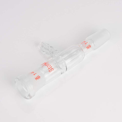 StonyLab Glass Vacuum Take Off Adapter, Straight, Short Stem with 14/20 Joints