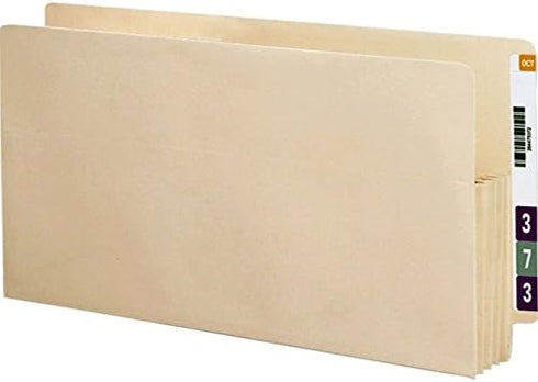 Smead Manila End Tab File Pocket, Letter Size, 3 1/2 Inch-Expansion, 25 Count
