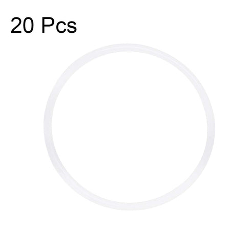 uxcell Silicone O-Rings, 31mm OD 28mm ID 1.5mm Width VMQ Seal Gasket for Pipe Repair, White, Pack of 20