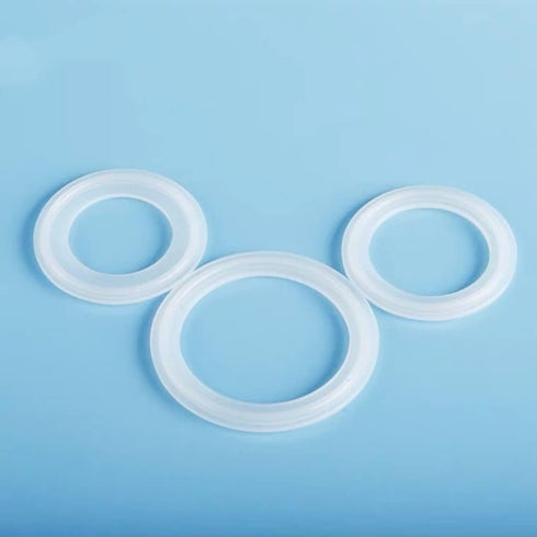 MOZTO 10pcs 154 168mm) Sanitary Tri Clamp Ferrule Silicone Sealing Strip Gasket Ring Washer, for Homebrew Dairy Product