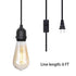 BUBYVV E26 6.6 Ft Light Socket Extender, with Plug and ON/Off Switch, Extension Cord for Pendant Lights, Outdoor String