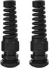 CGELE Strain Relief Cord Connector, 2 Pack NPT 1/2" Waterproof Cable Gland Cord Grip with Gaskets