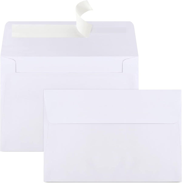 Joyberg 70 Packs A4 White Envelopes, 4x6 Self Seal for Weddings, Baby Showers, Photos, Postcards, Greeting Cards