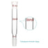 stonylab Glass Connecting Adapter, 90mm from 14/20 Outer Joint to 14/20 Inner Joint for Laboratory Lab Supply