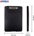 OFFIDIX A4 Plastic Folder Clipboard - Foldover Clipboard for School, Home, and Office (Black)