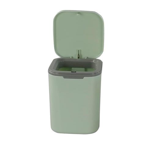 Morcte 1-Pack Tiny Desktop Trash Can, 0.5 Gallon/2 L with Push Button Lid, Green