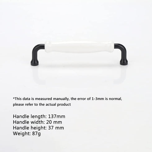 SHOUCAN Vintage Arched cabinets pulls Hardware Handle White Ceramics for Kitchen Bathroom Desk Bedside Table Drawer