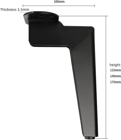 BcofoA 7-Shaped Metal Sofa Legs Bench Furniture Coffee Table Benches Leg Suitable for TV Cabinet Dressing Table Bedside